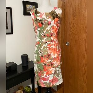 Tropical print dress by Connected Apparel - size 16,